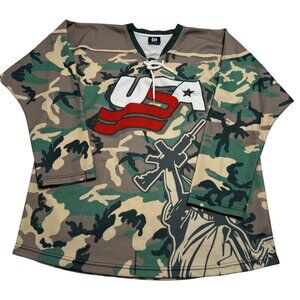 Greater Half USA #2 AMENDMENT Jersey in Green Camo